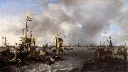 View of Amsterdam with Ships on the Ij Ludolf Bakhuizen
